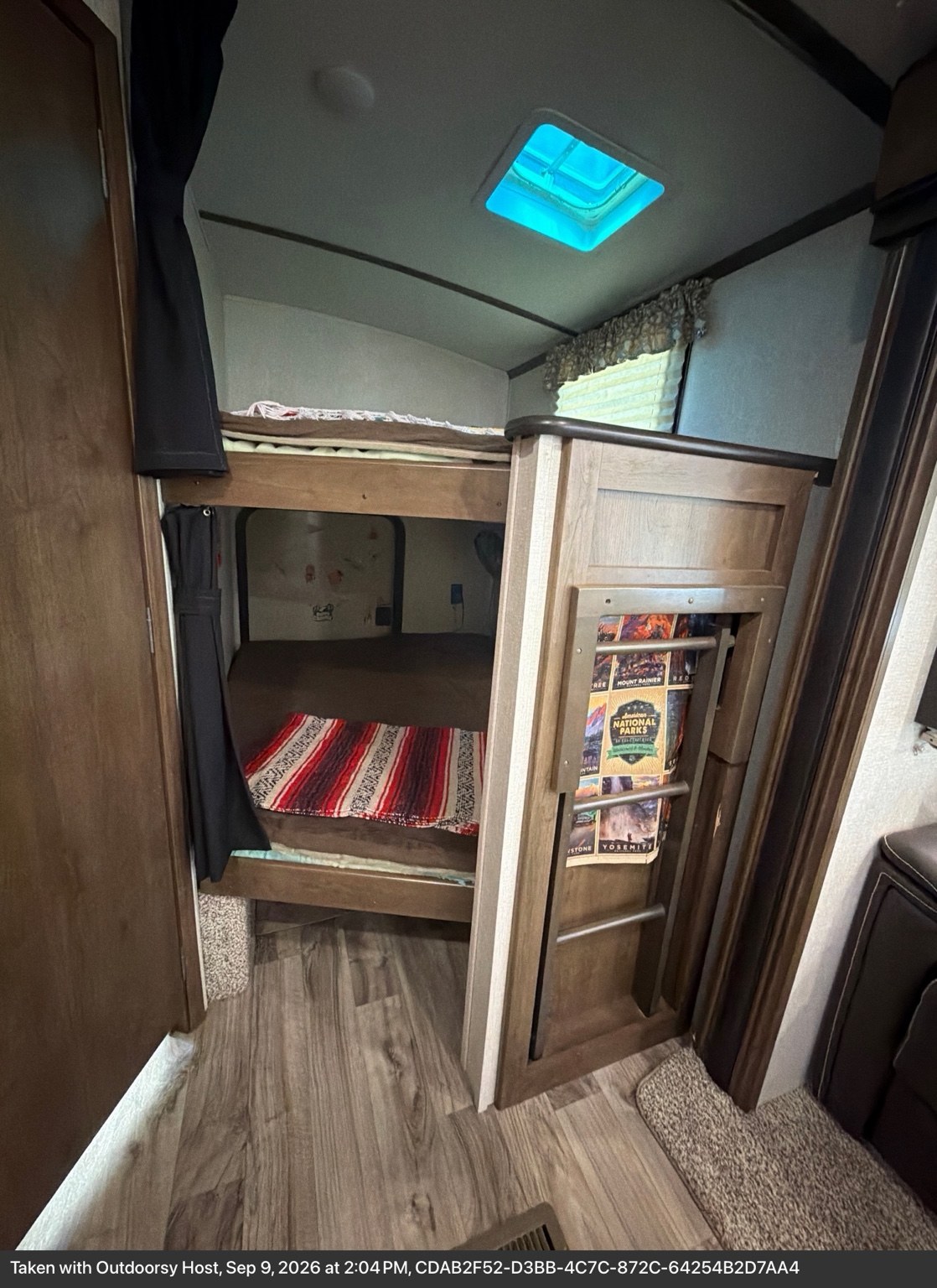 Bunk beds and ladder